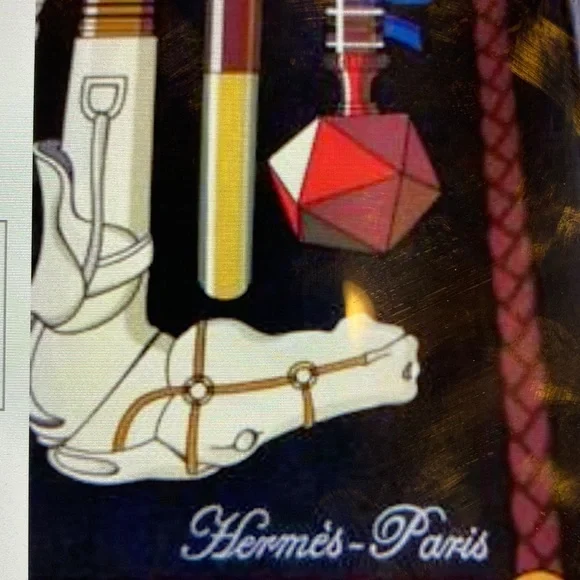 Authentic Hermès Paris 100 💯 silk scarf Carre90 Les Cannes